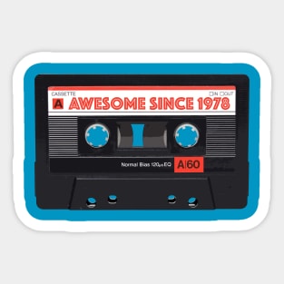 Classic Mixtape - Awesome Since 1978 40th Birthday Gift Sticker